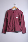 Vintage 90's The North Face 1/4 Zipper Jacket Burgundy - Fleece