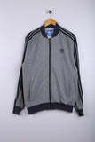 Vintage 90's Adidas Track Jacket Grey - Polyester