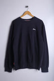 Vintage 90's Slazenger Sweatshirt Navy - Cotton