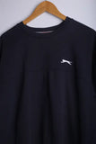 Vintage 90's Slazenger Sweatshirt Navy - Cotton