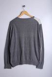 Vintage 90's Nautica Sweater Grey Checkered - Wool