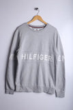 Vintage 90's Tommy Hilfiger Sweatshirt Grey - Cotton