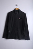 Vintage 90's Berghaus Zipper Jacket Black - Fleece