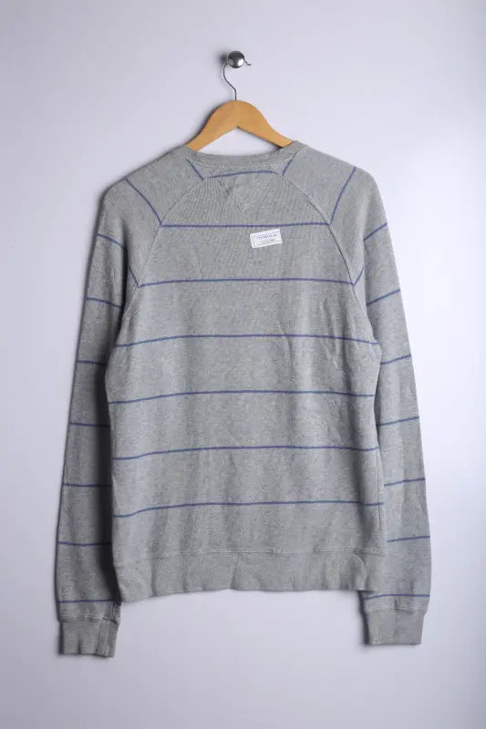Vintage 90's Tommy Hilfiger Sweater Stripe Grey - Wool