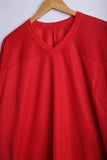 Vintage Plain Sports Jersey Red - Knit Polyester