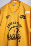 Vintage BCHL Eagle Hockey Club Jersey Yellow - Knit Polyester
