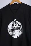 Vintage Vancoucer Hockey School Jersey Black - Knit Polyester