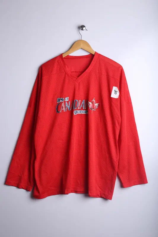 Vintage Canada Jersey Red - Knit Polyester