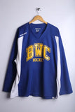 Vintage Bauer BWC Hockey Jersey Blue - Knit Polyester