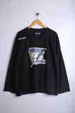 Vintage  Langley Lightning Jersey Black - Knit Polyester