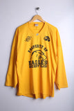 Vintage Eagle Hockey Club Jersey Yellow - Knit Polyester