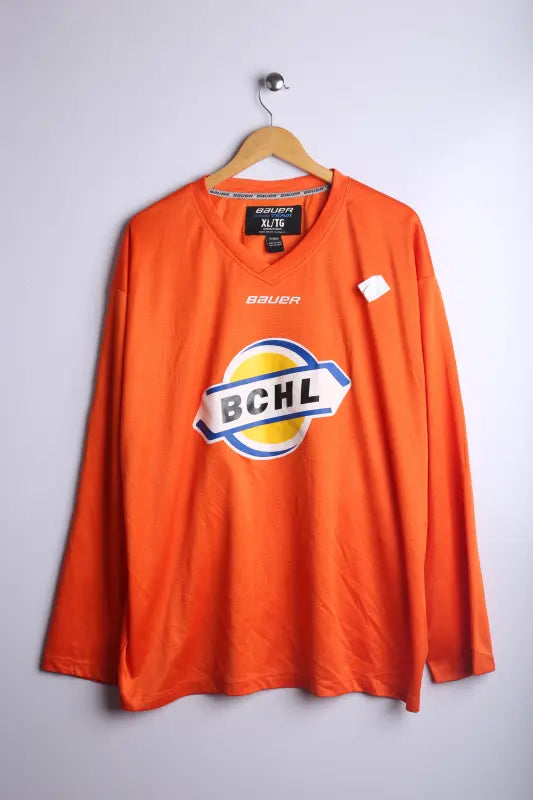 Vintage Bauer BCHL Jersey Orange - Knit Polyester