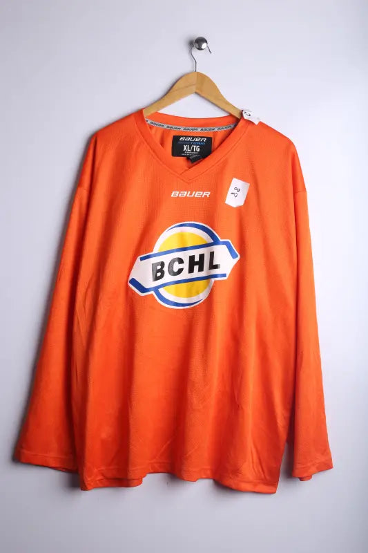 Vintage Bauer BCHL Jersey Orange - Knit Polyester
