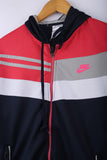 Vintage 90's Nike Zipper Hoodie Red/White/Navy - Polyester