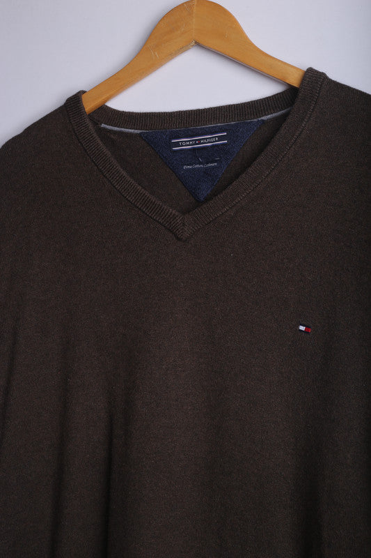 Vintage 90's Tommy Hilfiger Sweater Black - Cotton