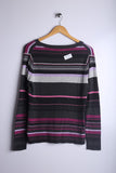 Vintage Tommy Hilfiger Sweater Stripe Purple - Cashmere Womens