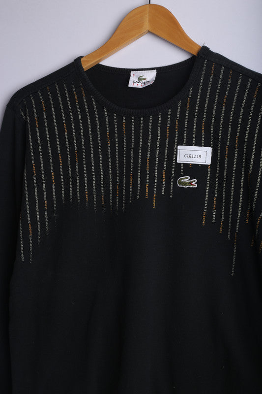 Vintage 90's Lacoste Sweater Black - Cotton