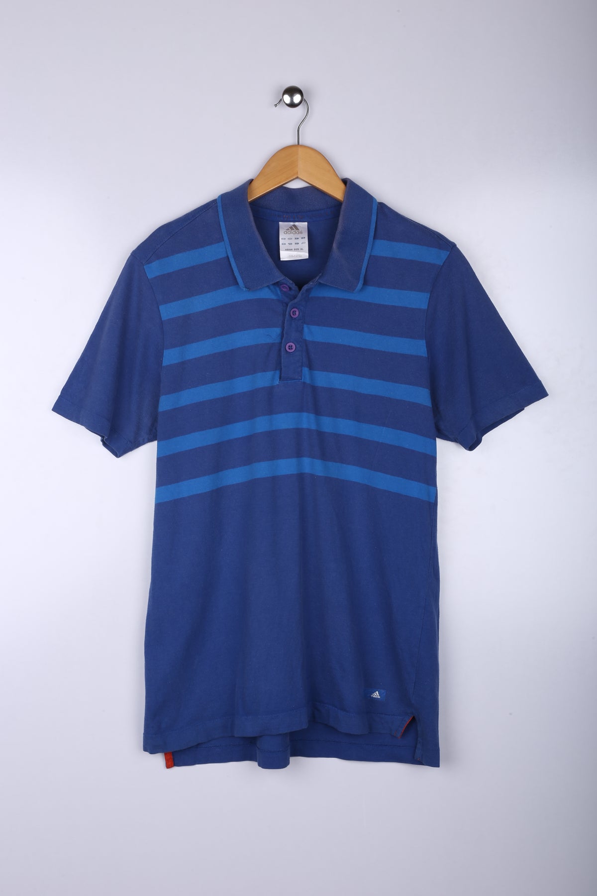 Vintage Adidas Polo Navy Stripe