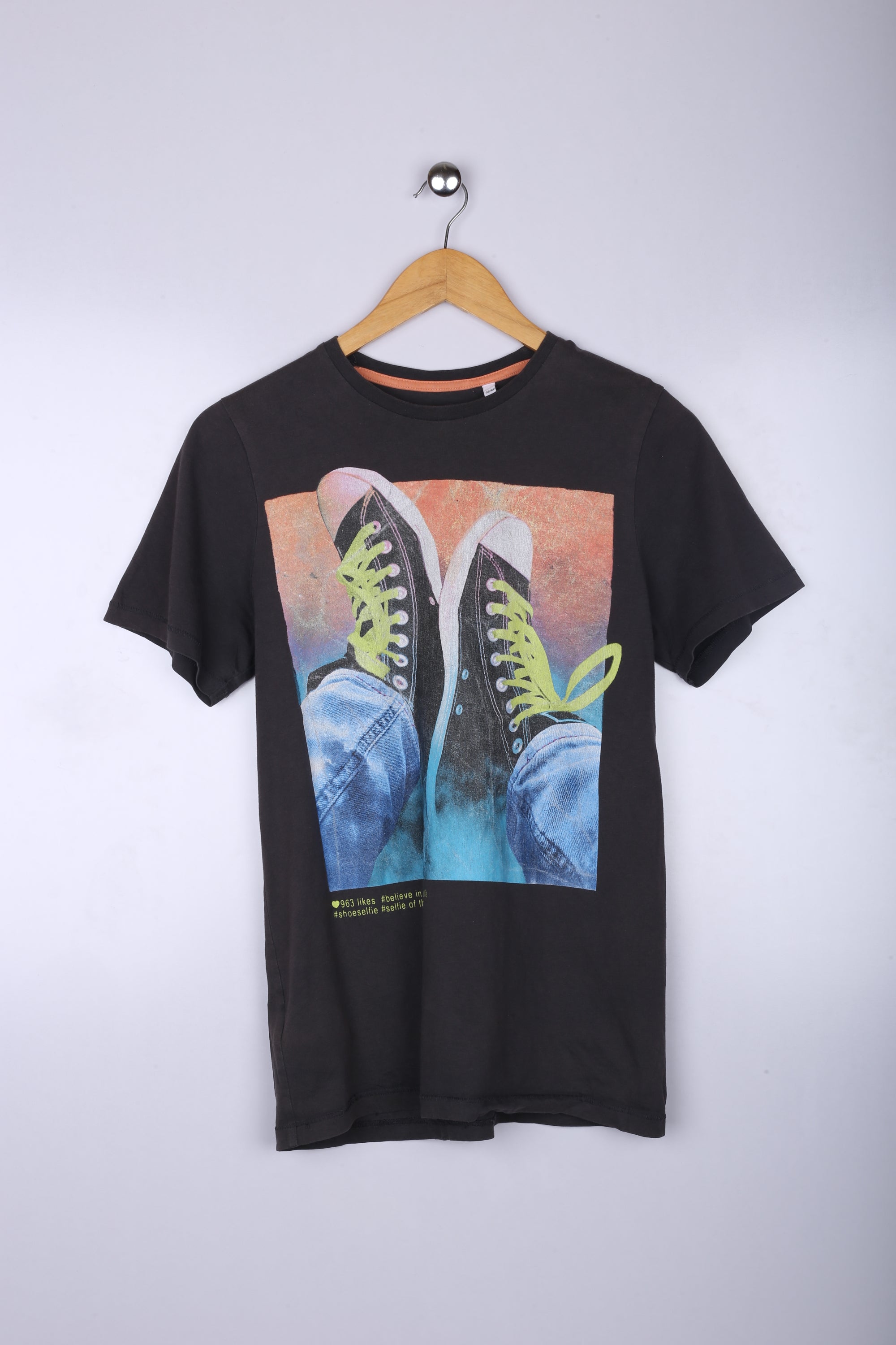 Vintage Sneakers Graphic Tee Grey Small