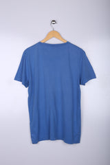 Vintage Tom Tailor Graphic Tee Blue Large