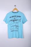 Vintage Shark Graphic Tee Blue Medium