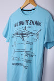 Vintage Shark Graphic Tee Blue Medium