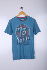 Vintage 90's Petrol Industries Graphic Tee Blue Medium