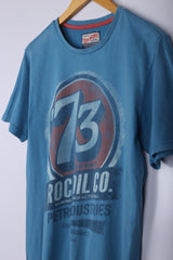 Vintage 90's Petrol Industries Graphic Tee Blue Medium