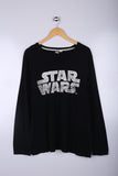 Vintage Starwars Longsleeve Graphic Tee Black X Large