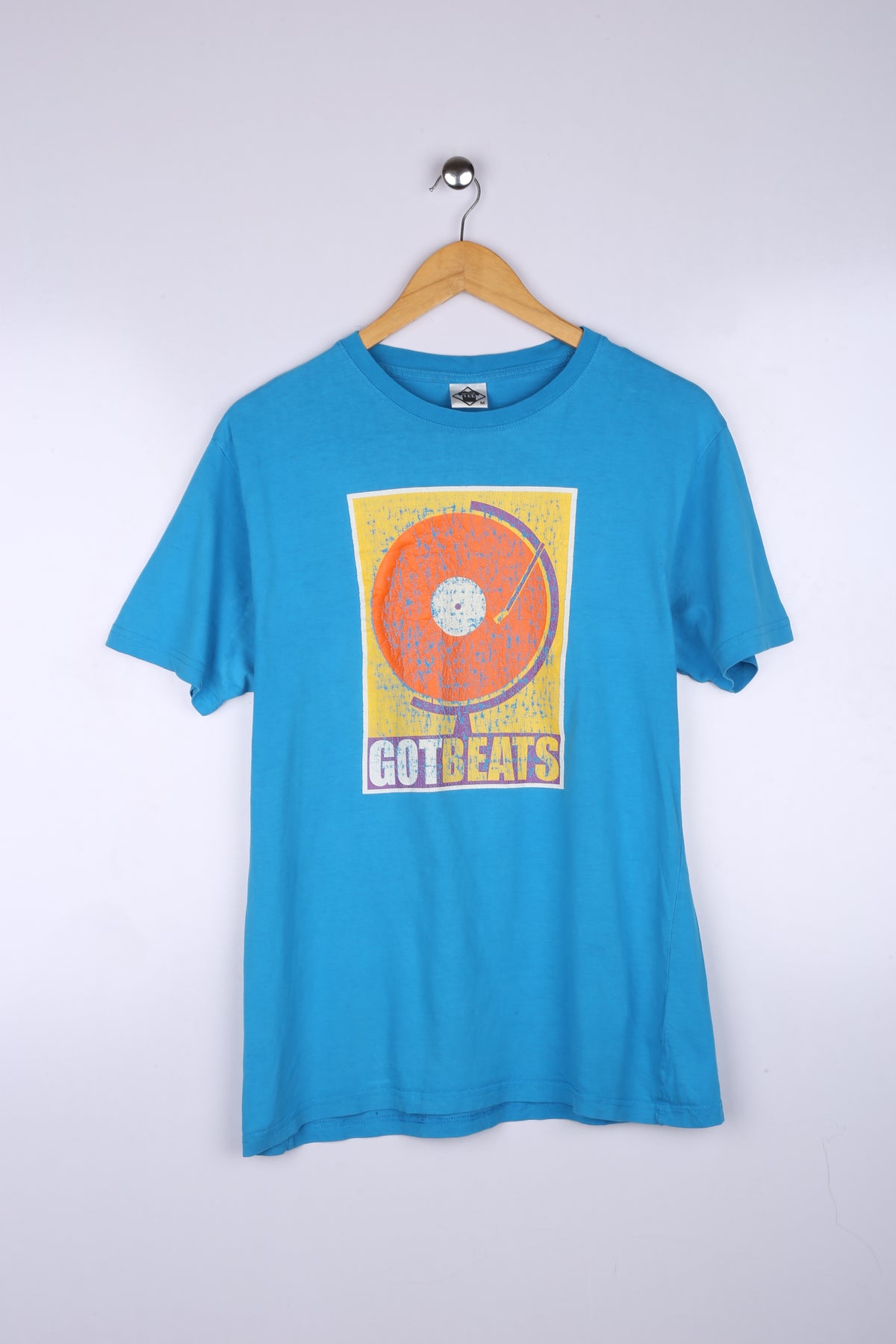 Vintage Gotbeats Graphic Tee Sky Blue Medium