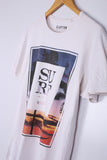 Vintage Clayton Surf Graphic Tee White Large
