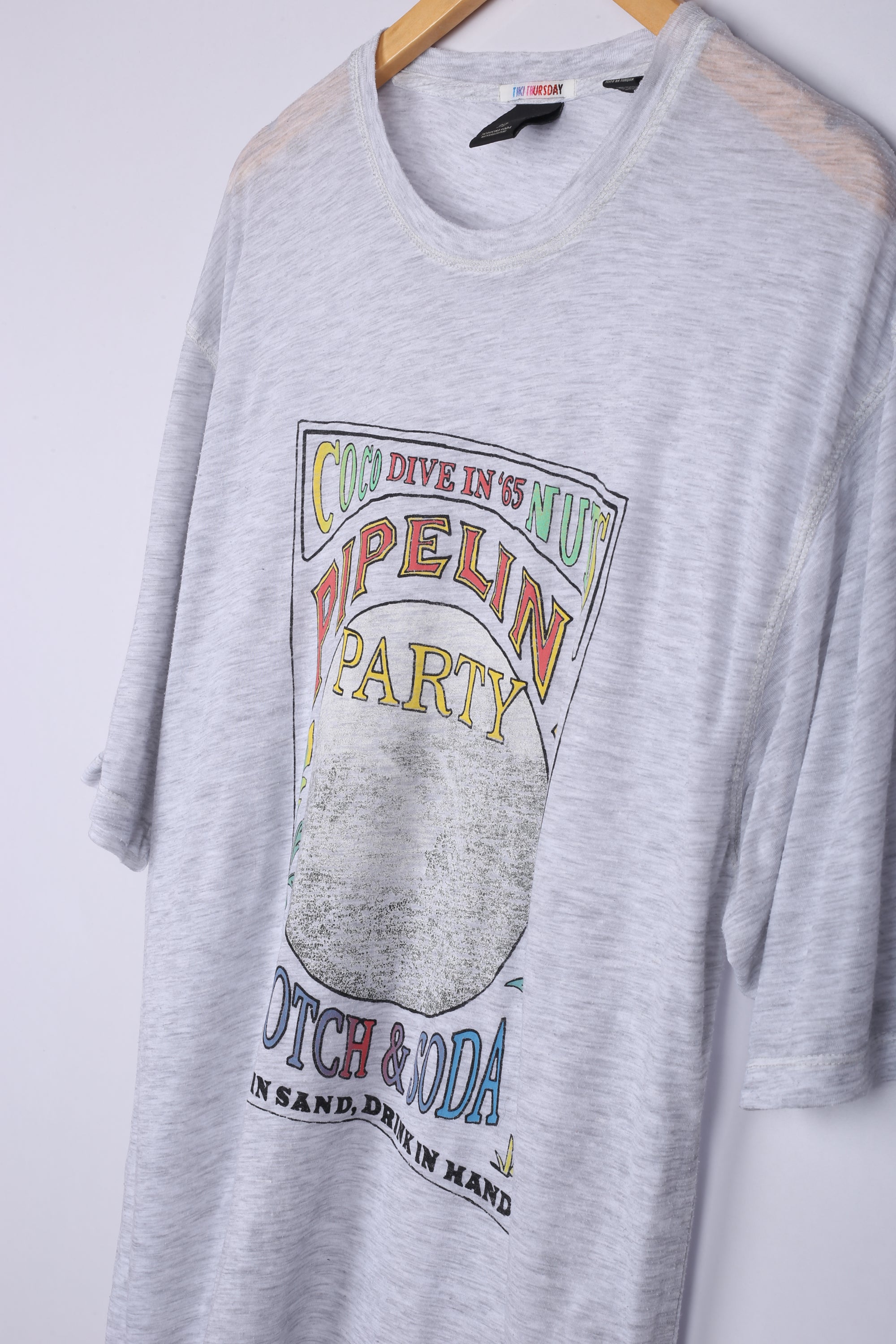 Vintage 90's Scotch and Soda Graphic Tee Grey