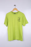 Vintage Whale Graphic Tee Lime Green Large