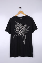 Vintage Volco Motorcycle Graphic Tee Black