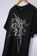 Vintage Volco Motorcycle Graphic Tee Black