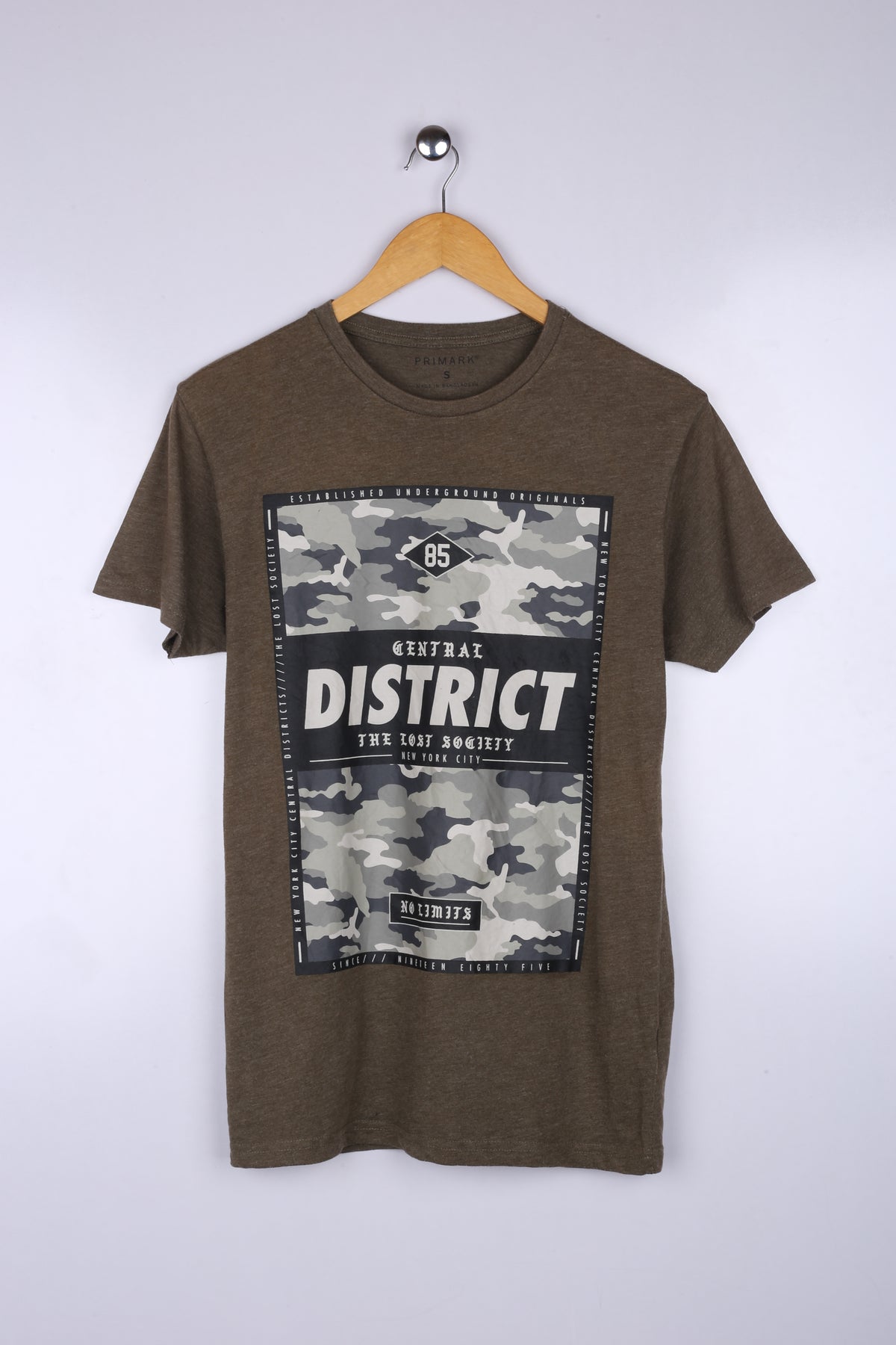 Vintage Primark Graphic Tee Grey Small