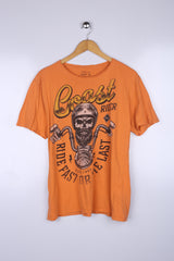 Vintage Jean Pascale Graphic Tee Orange Medium