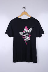 Vintage Birds of Prey Graphic Tee Black Large