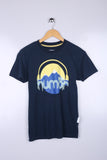 Vintage Humor Graphic Tee Blue Small