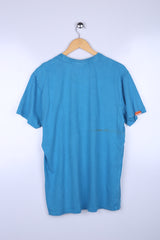 Vintage Superdry Graphic Tee Sky Blue Large