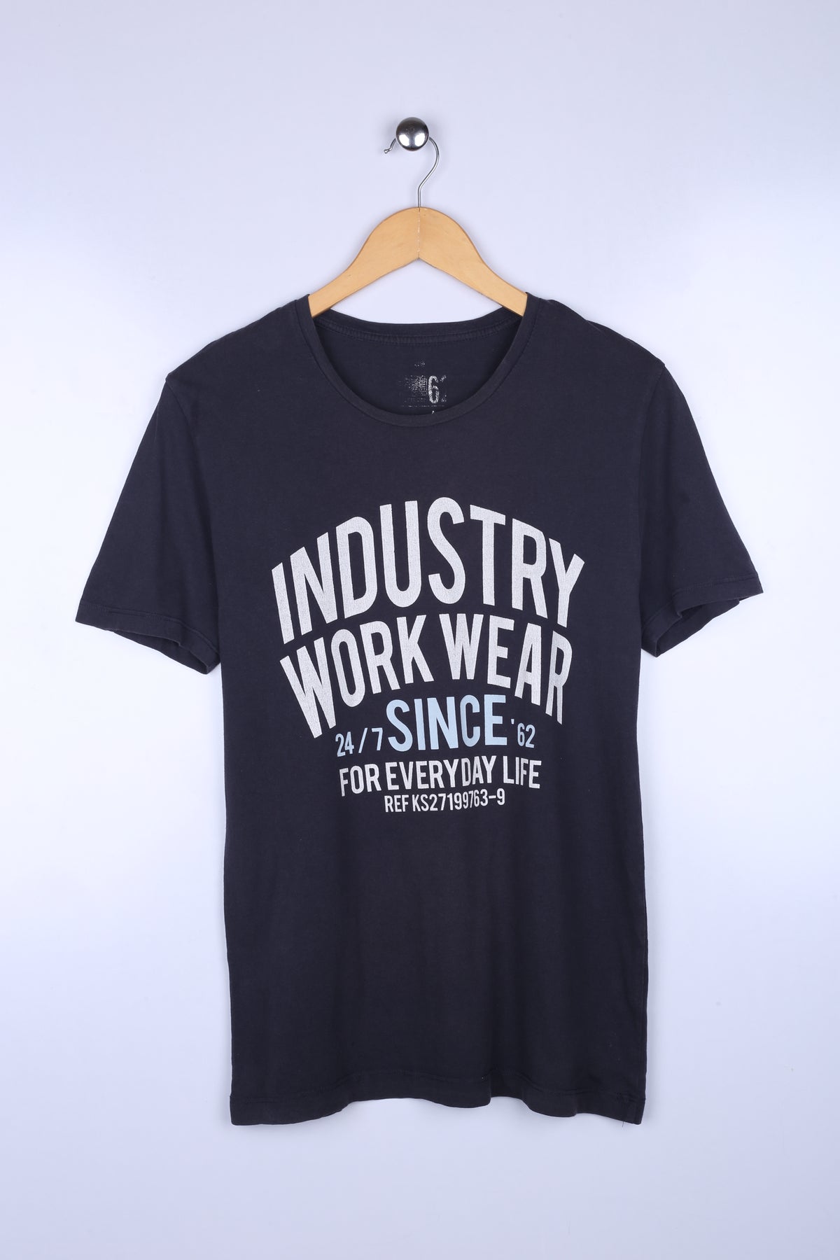 Vintage Industry Work Graphic Tee Black Medium