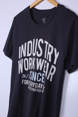 Vintage Industry Work Graphic Tee Black Medium