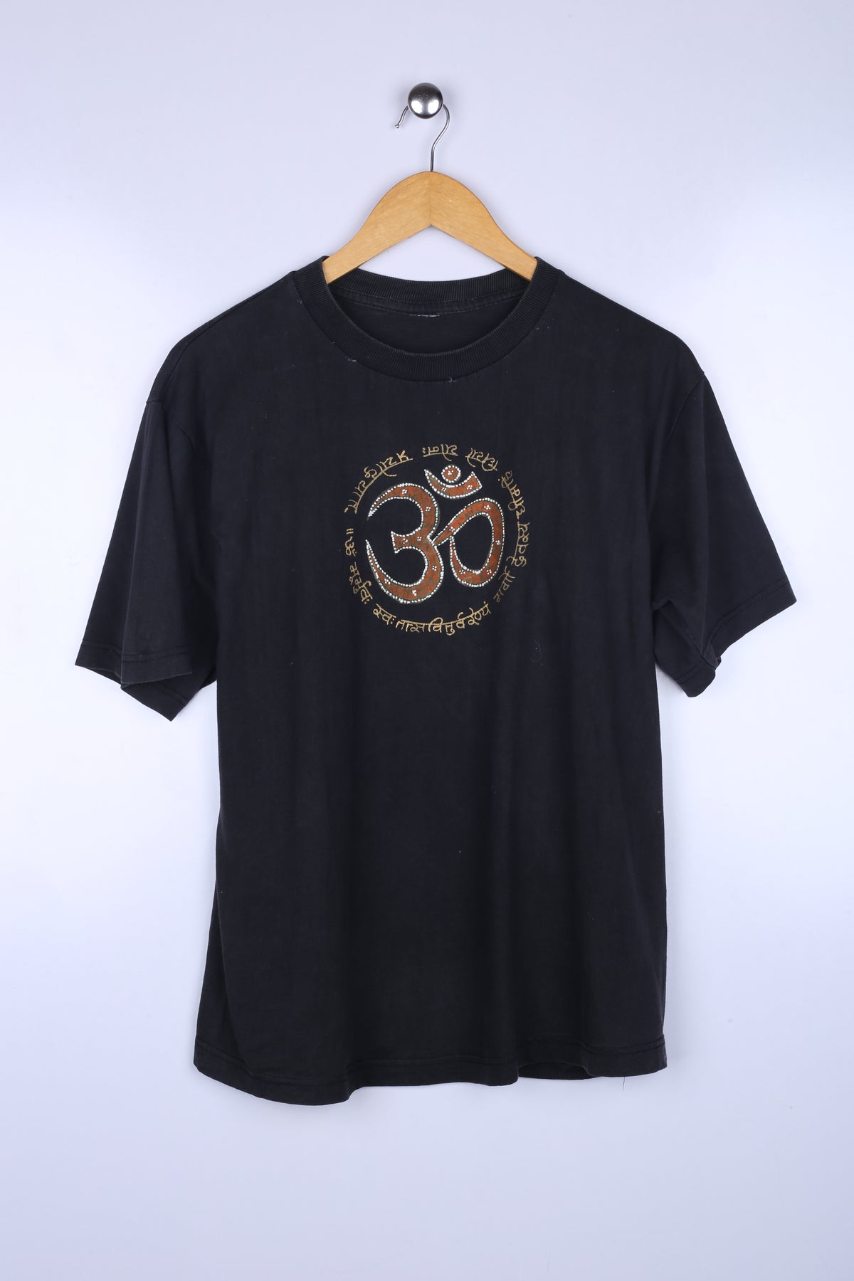 Vintage Hindi Graphic Tee Black Small