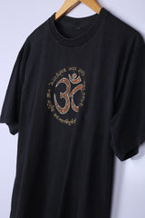 Vintage Hindi Graphic Tee Black Small