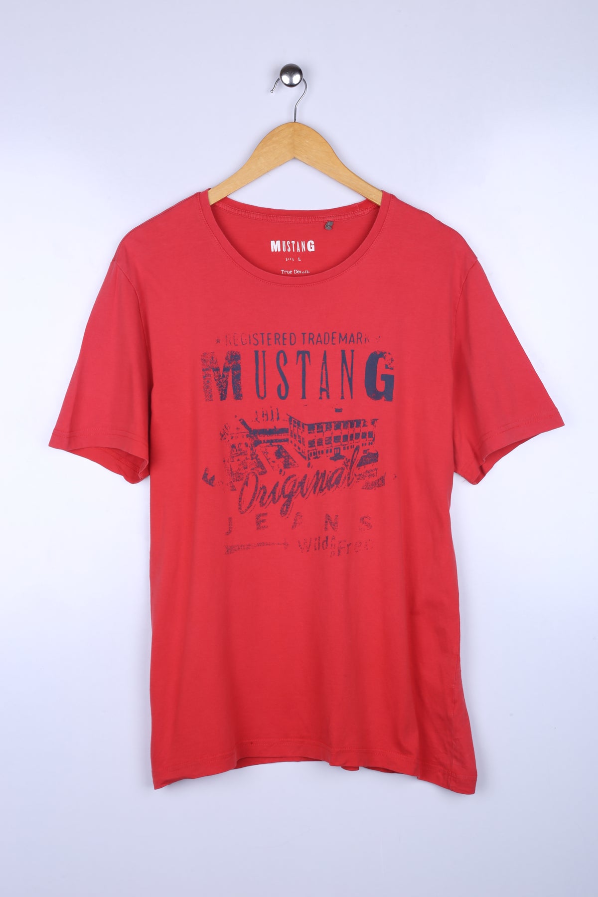 Vintage Mustang Graphic Tee Red Large