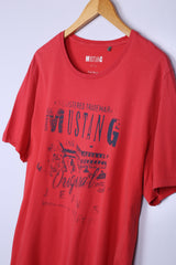 Vintage Mustang Graphic Tee Red Large