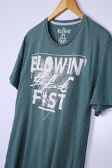 Vintage Blowin Graphic Tee Jade Green Medium