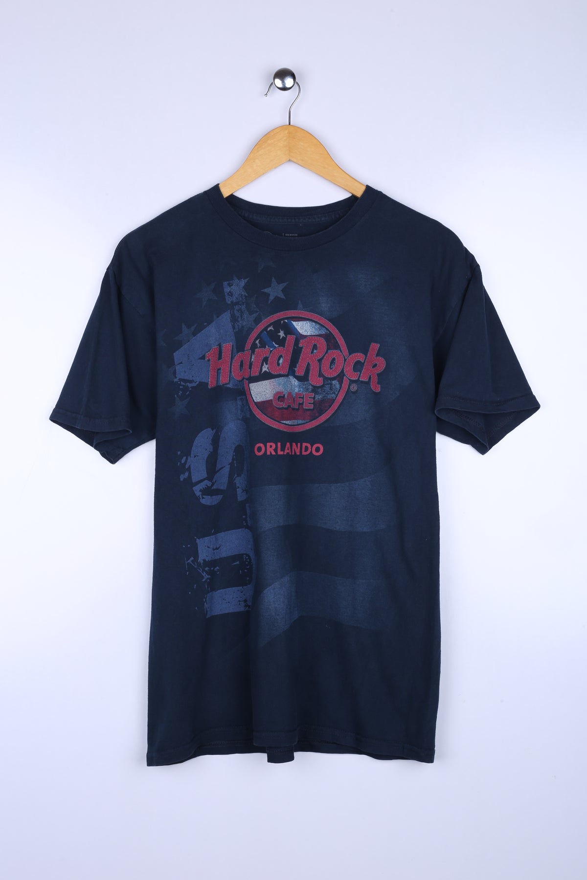 Vintage Hardrock Café Graphic Tee Navy Medium