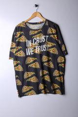 Vintage 90's Pizza Graphic Tee - Cotton