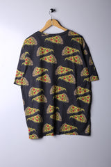 Vintage 90's Pizza Graphic Tee - Cotton